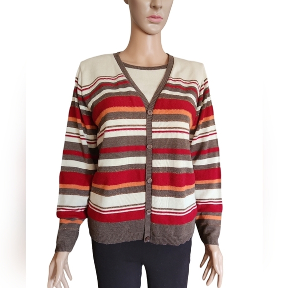 Alfred Dunner Cardigan & Attached Shell - Picture 1 of 8